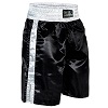 FIGHT-FIT - Short de Boxe Long / Noir-Blanc