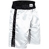 FIGHT-FIT - Short de Boxe Long / Blanc-Noir / Large