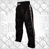 FIGHT-FIT - Kick-Boxing Hosen / Satin / Schwarz / XS