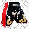 FIGHTERS - Pantalones Muay Thai / Elite Fighters / Negro-Rojo
