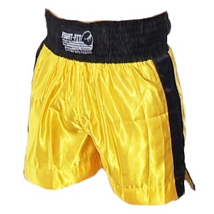 FIGHT-FIT - Pantaloncini da Boxe / Giallo-Nero / Medium