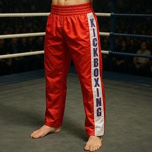 FIGHT-FIT - Kick-Boxing Hosen / Satin / Rot / Small