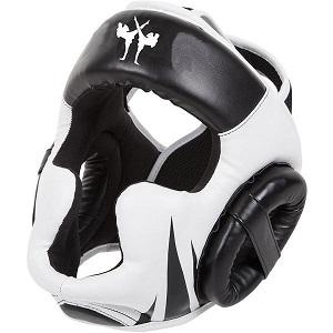 FIGHTERS - Headguard / Compact / Black-White / Small - Medium