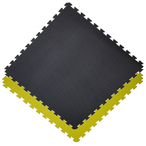 Tatami ad incastro / 100 x 100 x 2 cm / Tappetino puzzle per arti marziali / Giallo-Nero