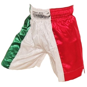 FIGHTERS - Shorts de Muay Thai / Italie / Tri Colore  / XL