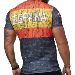 FIGHTERS - T-Shirt / Espagne-España / Rouge-Jaune-Noir / Large