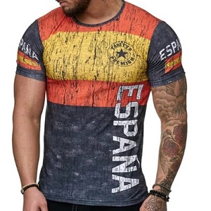 FIGHTERS - T-Shirt / España / Rojo-Amarillo-Negro / Small