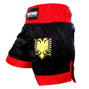 FIGHTERS - Pantaloncini Muay Thai / Albania / Nero / Medium