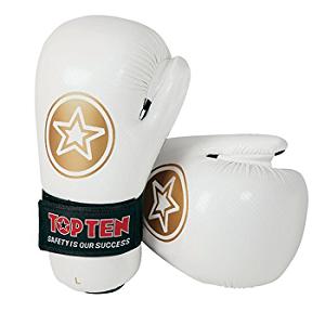 Top Ten - Guanti Point Fighting / Bianco-Oro / XL