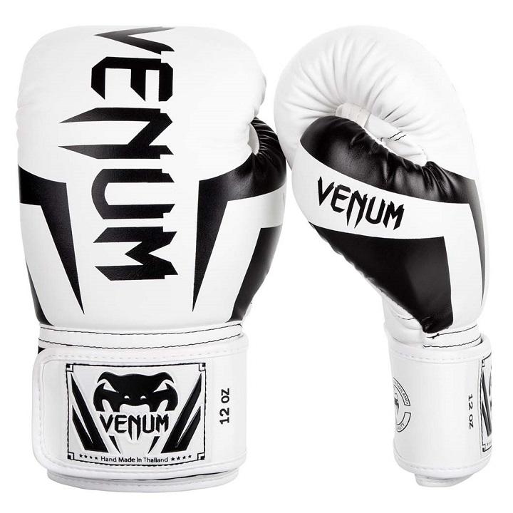 Venum - Gants de Boxe / Elite / Blanc-Noir / 12 oz
