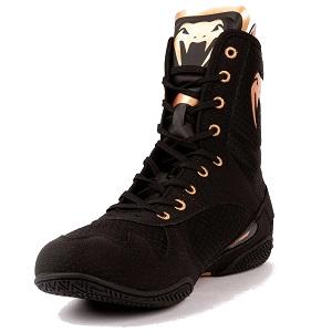 Venum - Zapatillas de Boxeo / Elite / Negro-Bronce / EU 44