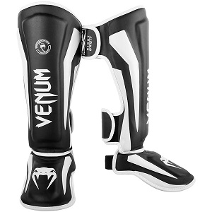 Venum - protège-tibia / Elite / Noir-Blanc / Large