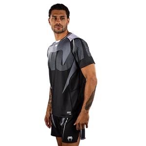 Venum - T-Shirt / Adrenaline Dry Tech / Schwarz-Silber-Grau / Small