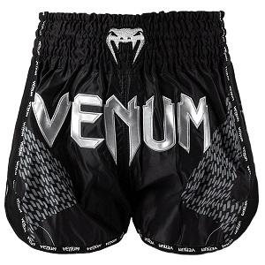 Venum - Muay Thai Shorts / Nexus / Schwarz-Silber / Medium
