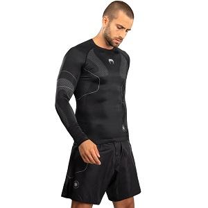 Venum - Rashguard / Nexus / Long Sleeve / Schwarz-Silber / Medium