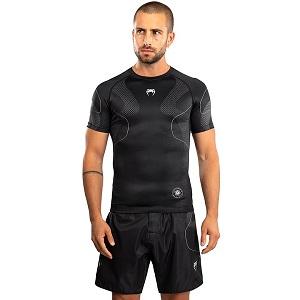 Venum - Rashguard / Nexus / Short Sleeve / Schwarz-Silber / Medium