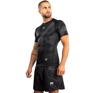 Venum - Rashguard / Nexus / Short Sleeve / Schwarz-Silber / Medium
