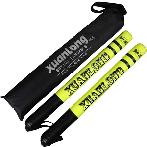 XUALONG - Fighting Combat Stiking Sticks / Noir-Jaune / Paire